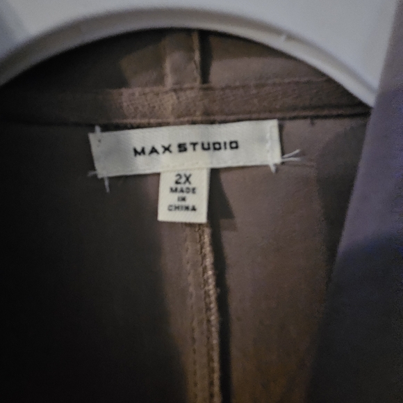 Max Studio 2x Taupe - Clay Cardigan Style Jacket - Picture 2 of 8